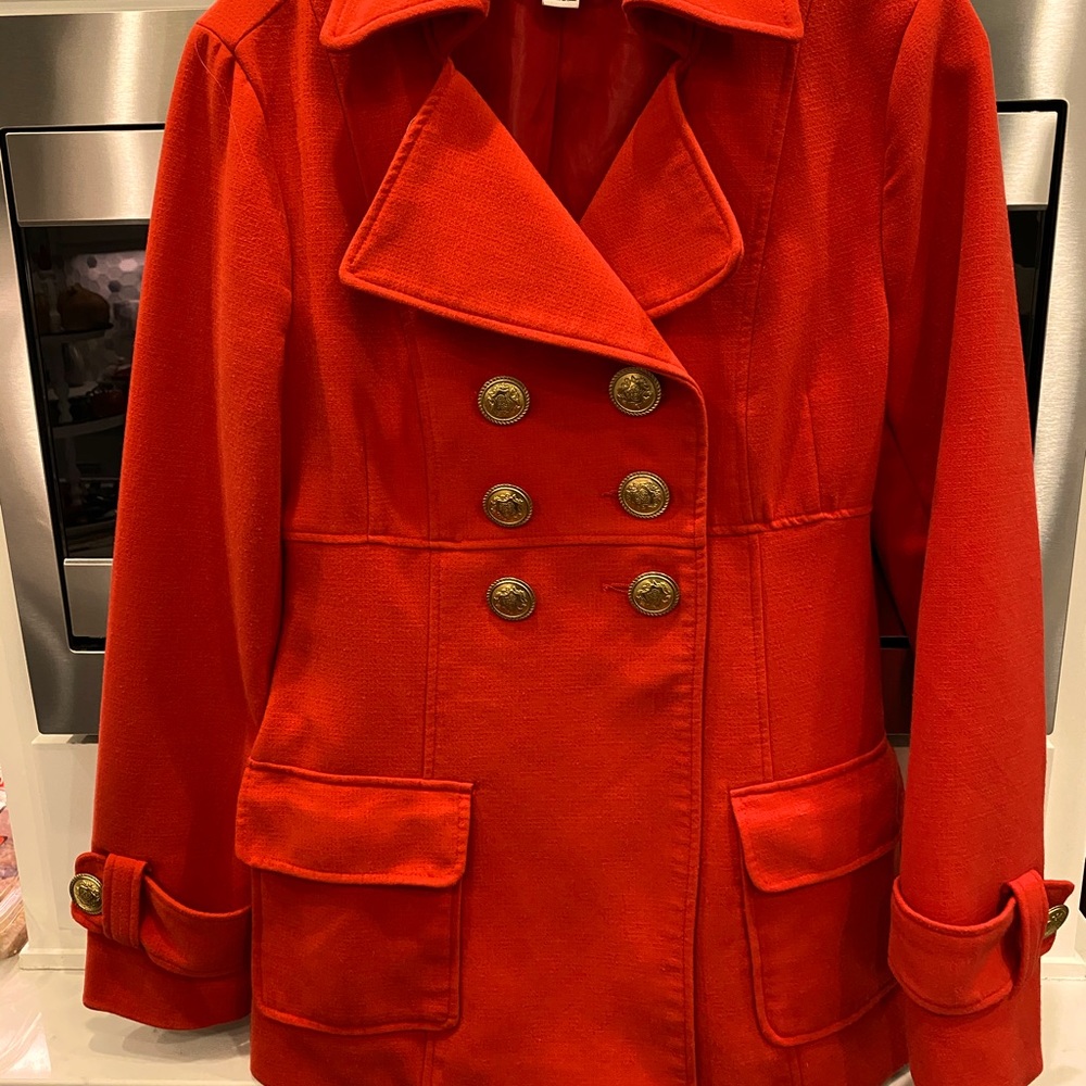 Orange Double Breasted Blazer